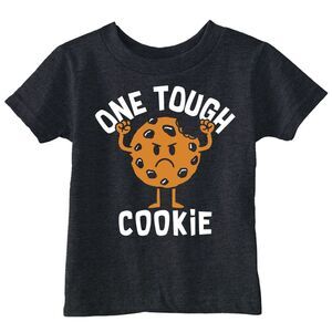 Toddler Funny T Shirts One Tough Cookie Cute Chocolate Chip Cookie Tee For Young